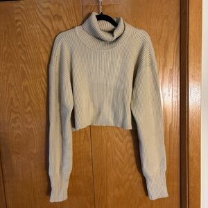 Fashion Nova Cream Cowl Neck Sweater